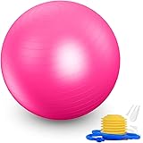 Accenter バランスボール ヨガボール55/65cm アンチバースト 高密度 滑り止め加工 ポンプ付 ヨガ ストレッチ オフィスチェア