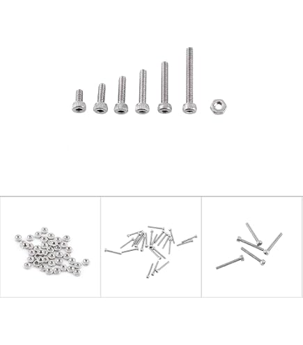 520-Piece M2 Flat Head Machine Screw Kit – 304 Stainless Steel, 9 Lengths (4-20mm) + Nuts, Countersunk, For Laptops, Electronics, Machinery