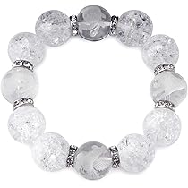 Amazon | [石輝] 天然石 四神獣素彫り 水晶 18mm クラック水晶
