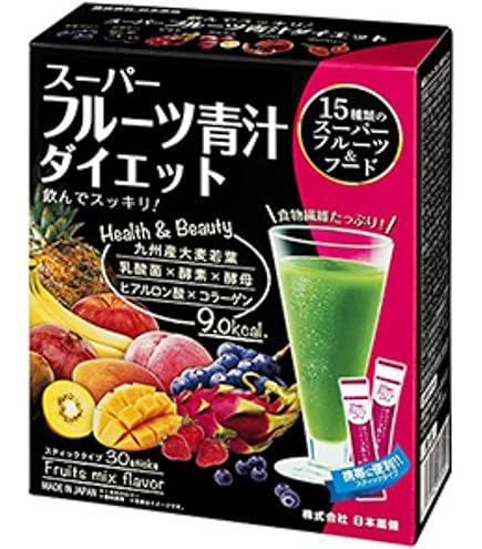 フルーツ青汁 Amazon.co.jp: おいしいフルーツin青汁デラックス 酵素82種フルーツ16