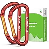 Brotree カラビナ キーチェーン Dリング クリップ バックハンガー アルミ合金 ネジロック 多機能 超軽量 小型 キャンプ アウトドア用