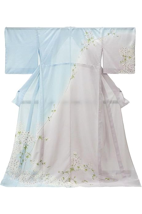 Amazon | [きもの翔鶴] 夏物 訪問着 仕立済 正絹 夏物 松ぼっくり模様 