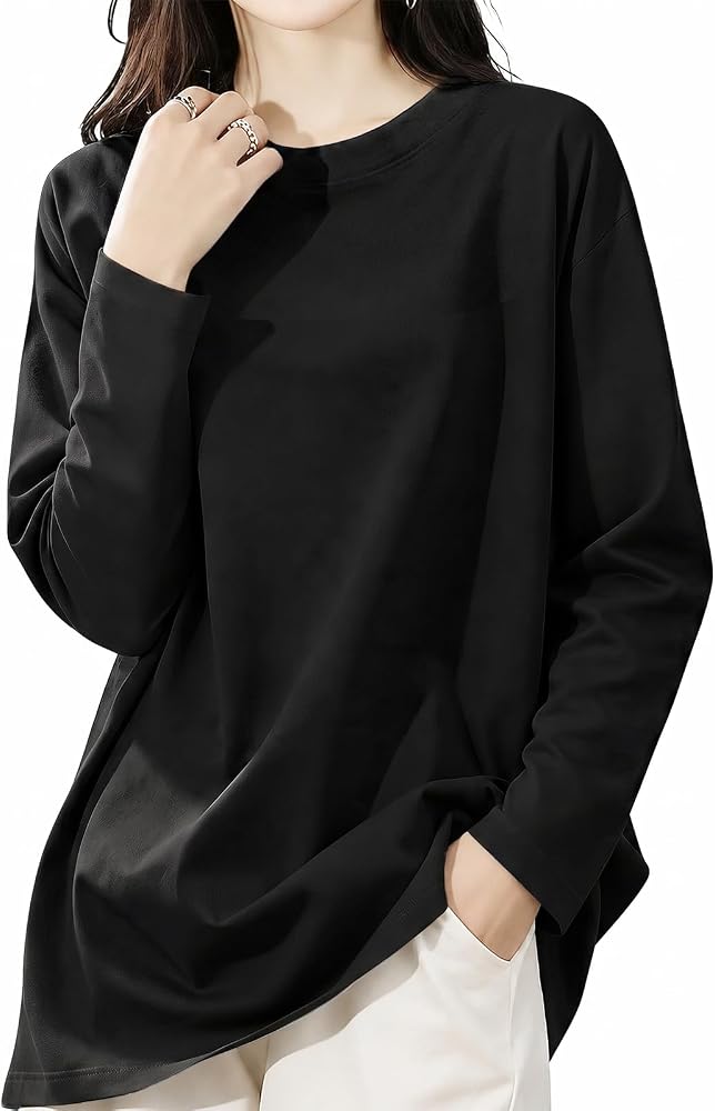 [CAMPURE] tシャツ レディース 長袖 【ゆったり体形カバー】 ／ 【骨格ストレートの着痩せ術】 長袖tシャツ 