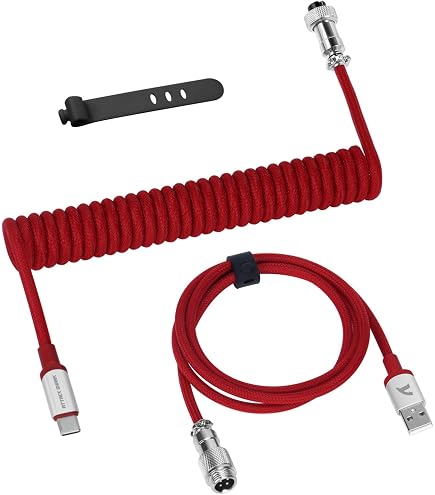 Amazon.co.jp: GUNMJO Pro カスタム コイル USB C ケーブル ゲーミング