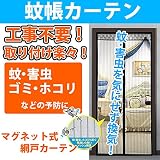 Dream 網戸カーテン マグネット式玄関用網戸 蚊帳カーテン ブラック 90cm×210cm [並行輸入品]