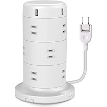 Amazon.co.jp: エレコム 電源タップ タワー型 延長コード [ 12