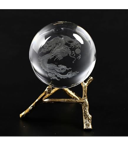 Amazon.co.jp: 【風水アドバイザー監修】PLEAVIT 龍の玉 龍 置物 風水