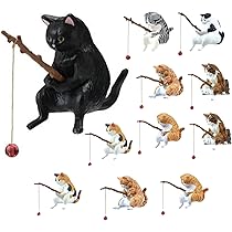 猫　置物　フィギュア　オブジェ Amazon.co.jp: 水槽 オブジェ 釣り猫 置物 子猫釣り置物 水槽造