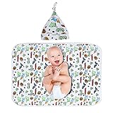 AmazingDeal ブランケット 帽子セット２点ベビー用 毛布 お昼寝 出産祝い 高品質 車柄 キッズ用 グレー