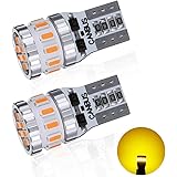 T10 LED アンバー 爆光 2個 キャンセラー内蔵 LED T10 車検対応 3014LEDチップ18連 12V 車用 ポジション/ライセンスランプ/ナンバー灯/ルームランプ (2個セット)