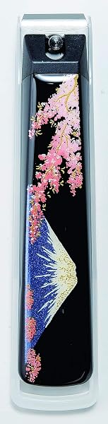 山家漆器店 爪切り 蒔絵 漆芸 桐箱入り 高級 ギフト 日本製 富士に桜 - 1
