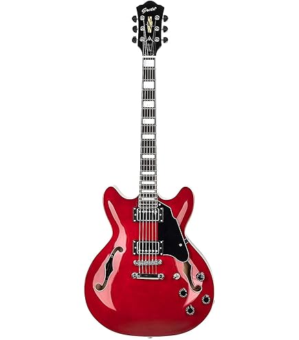 Amazon | GROTE Jazz Electric Guitar Semi-Hollow Body Chrome 