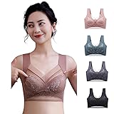 [veimia] ブラジャー 可愛い 小さく見せるブラジャー 大きいサイズ ソフトで快適ブラジャー 紐なしブラジャー ノンワイヤーブラ スポーツブラ通気性 吸汗速乾 昼夜兼用