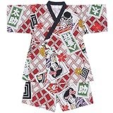 甚平 和柄 歌舞伎 縫製も全て日本国内で行っております J-71653 (110cm, レッド)