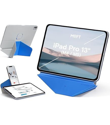 【美品】ipad pro M4 / MOFTケース、ガラスフィルム付 MOFT iPad Pro 13インチ ケース M4 2024対応 タブレットスタンド