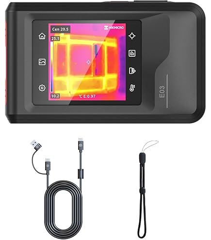 MiLESEEY Caméra d'imagerie thermique TR20, résolution 320 x 240, taux de rafraîchissement de 50
