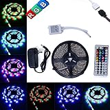 EconoLed(TM) 5M/16.4 Ft SMD 3528 RGB 300 LED Color Changing Kit with Flexible Strip Light+44 Key IR 