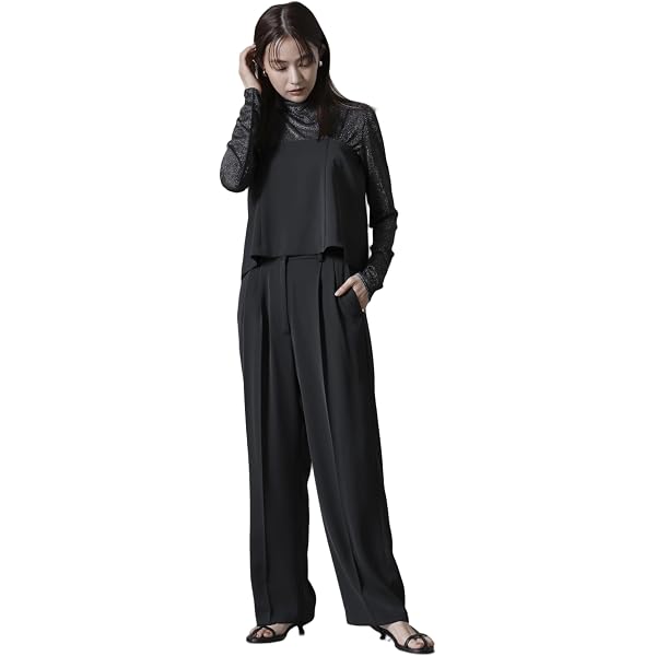 Amazon | [ナノ・ユニバース] パールボタンセットアップ M