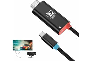 KERYOOLI ドック 対応 Switch 2【22.5.0対応】 直接TV出力 4K HDMI変換 PD100W充電 遅延なし ブラック/レッド | 多機能HDMI変換アダプター iPhone対応 Type-C接続 小型 1080P解像度 Switch OLED/スイッチ/ノートPC/タブレット/スマホなど/多機種対応 旅行・出張に持ち運び便利