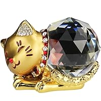 招き猫金運 可愛い ミニチュア オブジェ まねきねこ 置物 開運 (ゴールド)