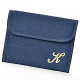 [ラッキージャパン]母子手帳 イニシャル デニム ジャバラ式 母子手帳ケース マルチケース (K)