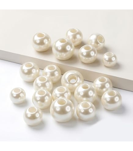 Amazon.co.jp: パールビーズ 穴大きめ アクリルビーズ プラスチック 
