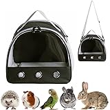 IYOIYA 小動物 キャリーバッグ Ｌサイズ うさぎ モルモット ハリネズミ 病院 移動 お出かけ キャリー バッグ チンチラ インコ 持ち運び ショルダーバッグ
