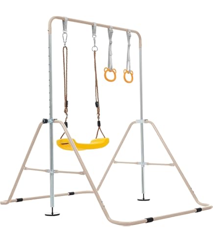 Amazon.co.jp: 折りたたみ鉄棒 ブランコ バスケットゴール 吊り輪 4役