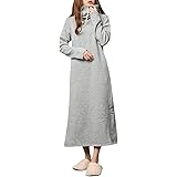 Amazon Co Jp アウニイ ワンピース レディース 秋 冬 裏起毛 定番 カジュアル ルームウェア パジャマ 部屋着 服 ファッション小物