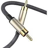 NFJ 同軸 デジタル アナログ オーディオ用 RCA ケーブル 50cm 網組 メッシュチューブ 0.5m (オス-オス)金メッキ 仕様 COAXIAL ケーブル