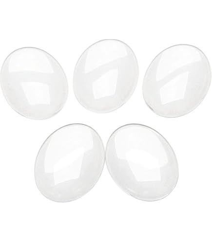 Amazon | ガラスカボション 40mm クリアガラス 半球 円形 ラウンド
