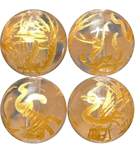 H7★特選一品★万能の石♡【13.5-14.5ヒマラヤ水晶手彫り『白虎』金塗り】 H7☆特選一品☆万能の石♡【13.5-14.5ヒマラヤ水晶手彫り『白虎』金