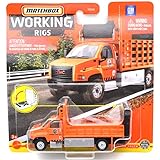 MATCHBOXマッチボックス 1:64スケール 「マッチボックス ウォーキングリグス - GMC 3500 アテネータートラック(オレンジ)」 [並行輸入品]