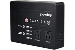 Powkey 200W ポータブル電源 HP200 モバイルバッテリー 純正弦波 42000mAh/146Wh AC DC USB 7台同時出力 大容量 車中泊 アウトドア キャンプ 防災グッズ PSE認証済 専用収納ケース付