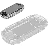 完全保護シェル、PSP 2000 3000ゲームコンソール用、クリスタル保護カバーシェルスキン、ブラケット付き透明ハウジングケースカバー、PC素材