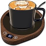 【飲み物がずっとアツアツ】 カップウォーマー 保温コースター コーヒーウォーマー 3段階温度設定 切タイマー 自動電源オフ カップヒーター ドリンク保温器 急速加熱 オフィス 職場 デスク 卓上 プレゼント ギフト 木目