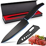 LightYou セラミック包丁 ナイフ 180mm 黒刃 三徳包丁 鋭い切れ味 キッチンナイフ 超高密度セラミック 錆びない プロ仕様 料理包丁 万能包丁 牛刀 肉切り 魚切り 野菜切り 包丁 洋包丁 切れ味抜群 セラミックナイフ 抗菌 清潔 抗酸化加工 切れ味長持ち 食器洗い乾燥機対応 ギフト包装