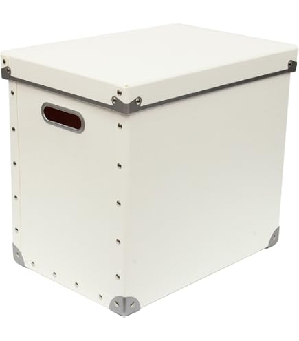 Amazon｜安達紙器 収納ケース 硬質パルプ ボックス フタ式 大 (幅25.5