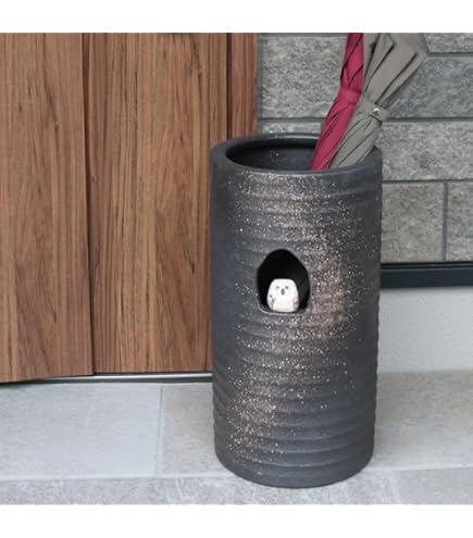 Amazon｜信楽焼 花透し長 傘立て しがらき焼 笠立て 陶器 おしゃれ kt