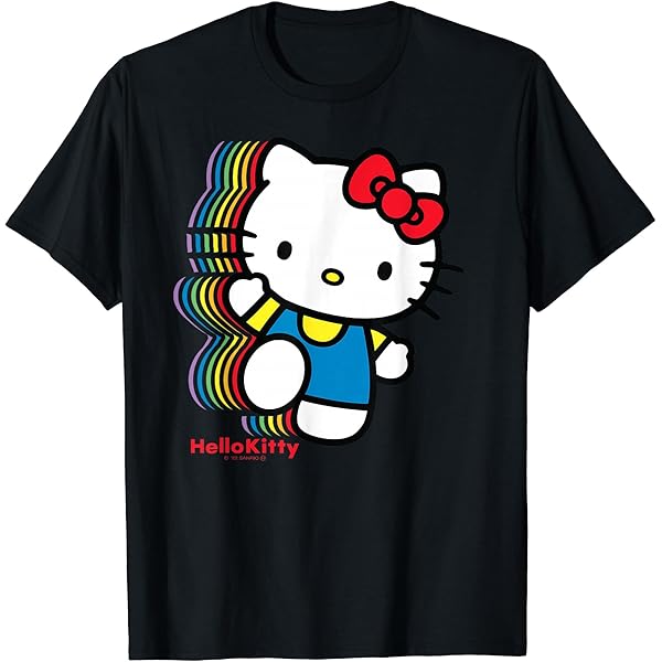 Amazon | ハローキティ いちご ダークカラー Tシャツ | Tシャツ