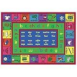 Joy Carpets Kid Essentials Language & Literacy Spanish LenguaLink Rug Multicolored 7'8 x 10'9 [並行輸入品