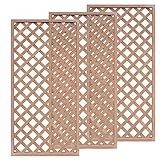 igarden　アイガーデン　アイウッド人工木ラティス　Ｈ180×Ｗ90cm　格子タイプ3枚セット　ナチュラル