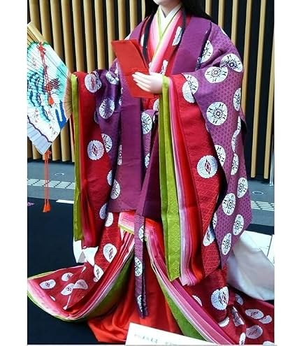 Amazon.co.jp: 十二単風 十二単衣 五衣唐衣裳 女性貴族用 ○コスプレ