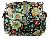 Kalencom Matte Coated Double Duty Diaper Bag, Floral Stitches by Kalencom