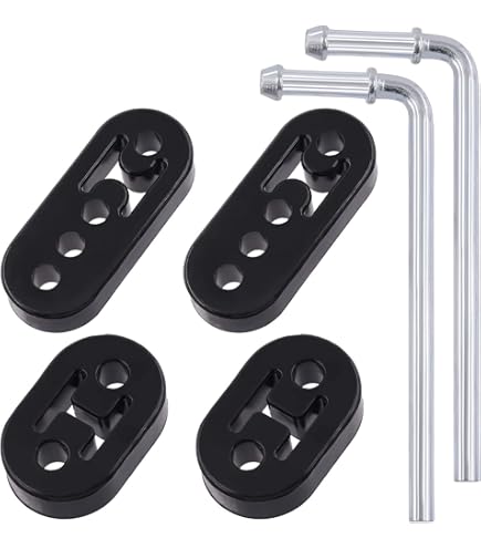 Car Exhaust Hanger,4PCS Rubber Insulator Bushing Mount,2 Holes 0.47 Inch (12mm),Auto Muffler