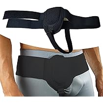 Amazon | 鼠径ヘルニアベルト - 左右兼用 - ヘルニアベルト - 伸縮性