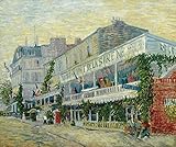 Van Gogh アニエールのレストラン・ド・ラ・シレーヌ Restaurant De La Sirene At Asnieres キャンバス複製画 60X50cm 風景 絵画 完全に立体に複製 3D