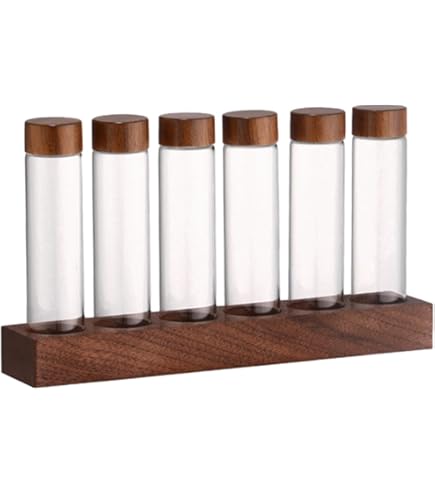 ガラス製試験管6本セット【スタンド付】 ガラス製試験管6本セット【スタンド付】