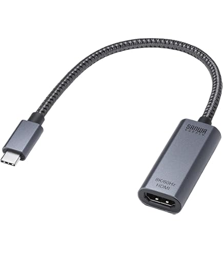 Amazon.co.jp: サンワサプライ USB Type-C-HDMI変換アダプタ(8K/60Hz