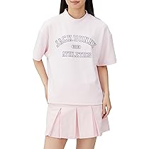 Amazon | [ジャックバニー] レディース 半袖 モックネックシャツ